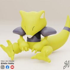 Abra (1/10 Scale Articulated Pokemon) 3D Printer Model