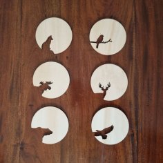 Laser Cut Animal Shape Coasters