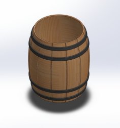 Office DIY – Wood Barrel Pen Holder 3D Printer Model