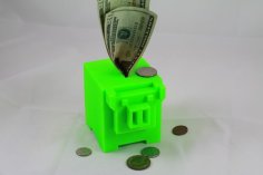 8-bit Piggy Bank 3D Printer Model