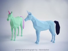 Low Poly Unicorn 3D Printer Model