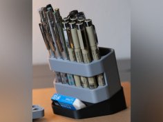 Angled Pencil Organizer 3D Printer Model