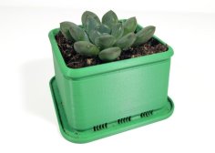 Square Succulent Planter 3D Printer Model