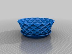 Diamond Pattern Planter 3D Printer Model