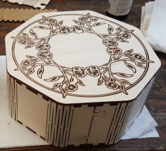 Octagon Box for Laser cutting dxf File