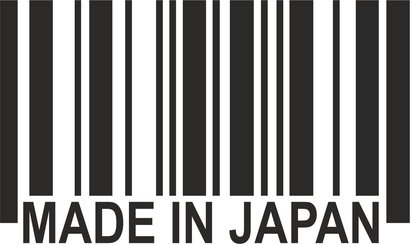 日本制造条码乙烯基贴花贴纸矢量