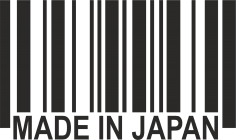 Hergestellt in Japan Barcode Vinyl Aufkleber Aufkleber Vektor