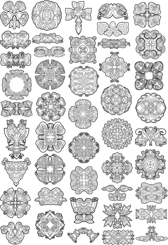 مجموعه ای از الگوهای گره سلتیک