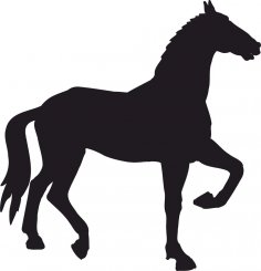 Decal Horse Walks Silhouette Vector Free Vector