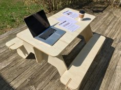 Плоский стол для пикника Lasercut