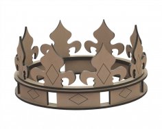 Crown Laser Cut Shape Free Vector