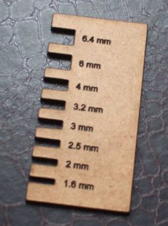 Laser Cut Sheet Thickness Gauge