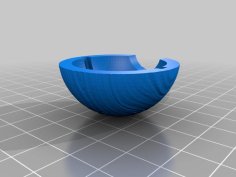 Pokeball Bottom Wood Texture 3D Printer Model