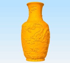 Vase Of Dragon Pattern 3D Printer Model