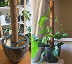 Coir Pole Support 3D Printer Model