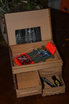 Laser Cut Chest Of Drawers (cardboard Style)