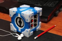 Laser Cut Lighted Companion Cube