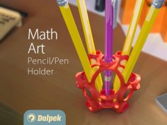 MathArt Pencil And Pen Holder 3D Printer Model