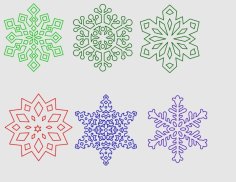 Laser Cut Snowflake Set