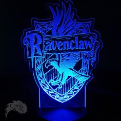 Laser Cut Ravenclaw House Crest – LED Lamp Plate