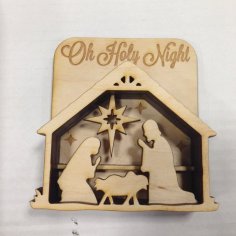 Laser Cut  Nativity Shadow Box