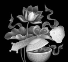 Flowers CNC Grayscale Image BMP File