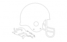File dxf 3d del casco di Denver Broncos