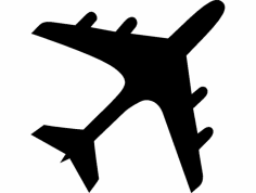 Файл силуэта самолета в формате dxf