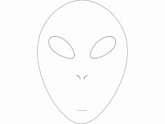 Arquivo dxf de rosto alienígena