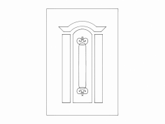 Fichier dxf de conception de porte en bois