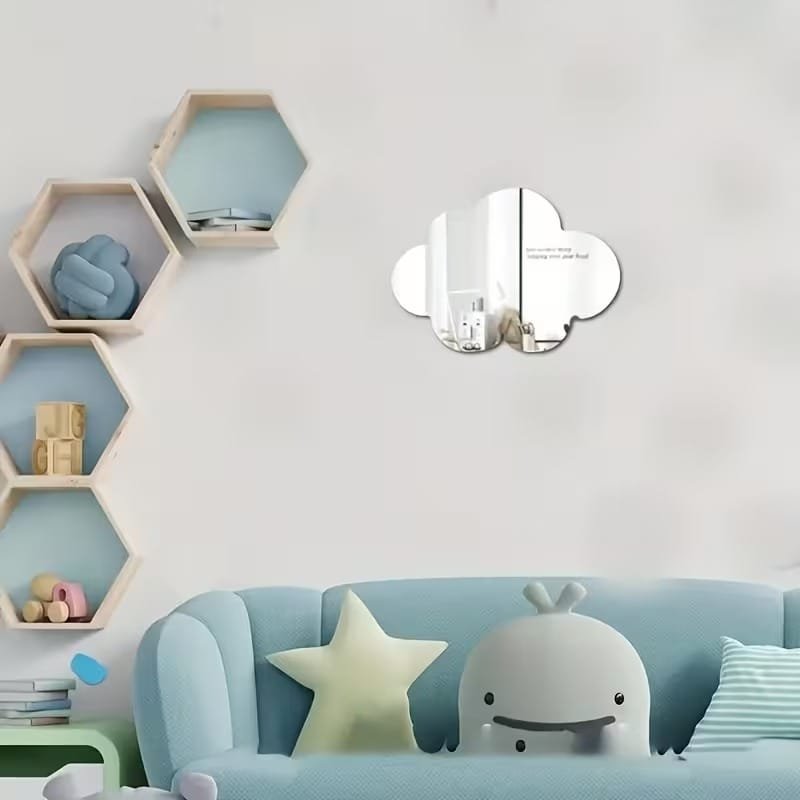 Laser Cut Vintage Style Acrylic Cloud Mirror