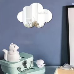 Laser Cut Vintage Style Acrylic Cloud Mirror