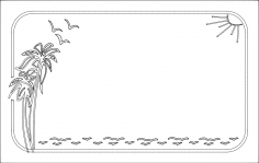 Floral Frame dxf File