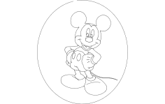 Mickey Mouse dxf Dosyası