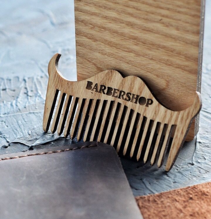Laser Cut Viking Beard Comb Free Vector