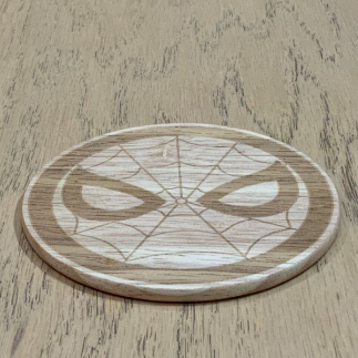 Laser Cut Spider Man Logo Coaster DXF File