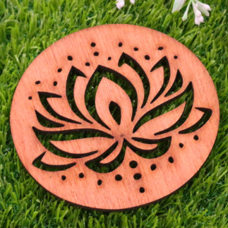 Laser Cut Wood Flower Coaster Free Vector