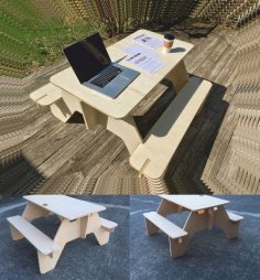 DIY野餐桌激光切割数控路由器计划