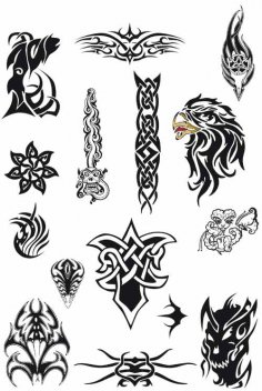 Set Of Tattoos Free Vector