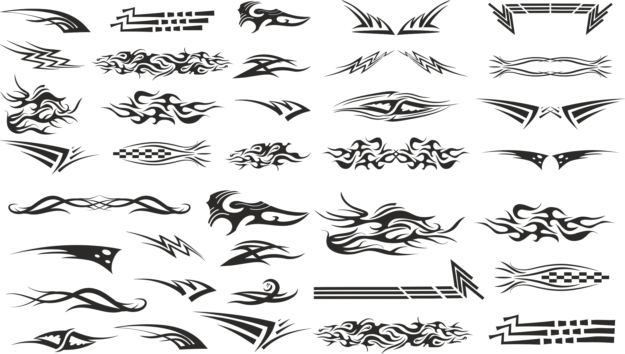 Car Decal Set Free Vector cdr Download - 3axis.co