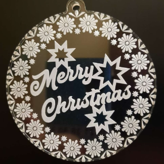 Laser Cut Christmas Ball Merry Christmas 3mm Acrylic SVG File