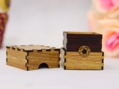 Laser Cut Wooden Ring Box Free Vector