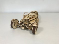 Laser Cut Morgan 3 Wheeler Wooden Model Free Vector