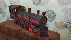 Geschenkbox mit lasergeschnittener Lokomotive