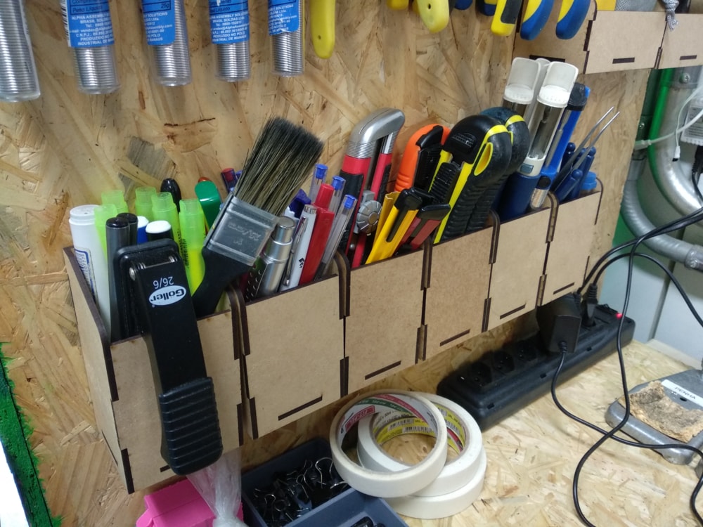 Laser Cut Workshop Tool Storage Rack Organizer DXF File