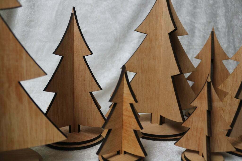 Laser Cut Christmas Trees 5mm DXF File