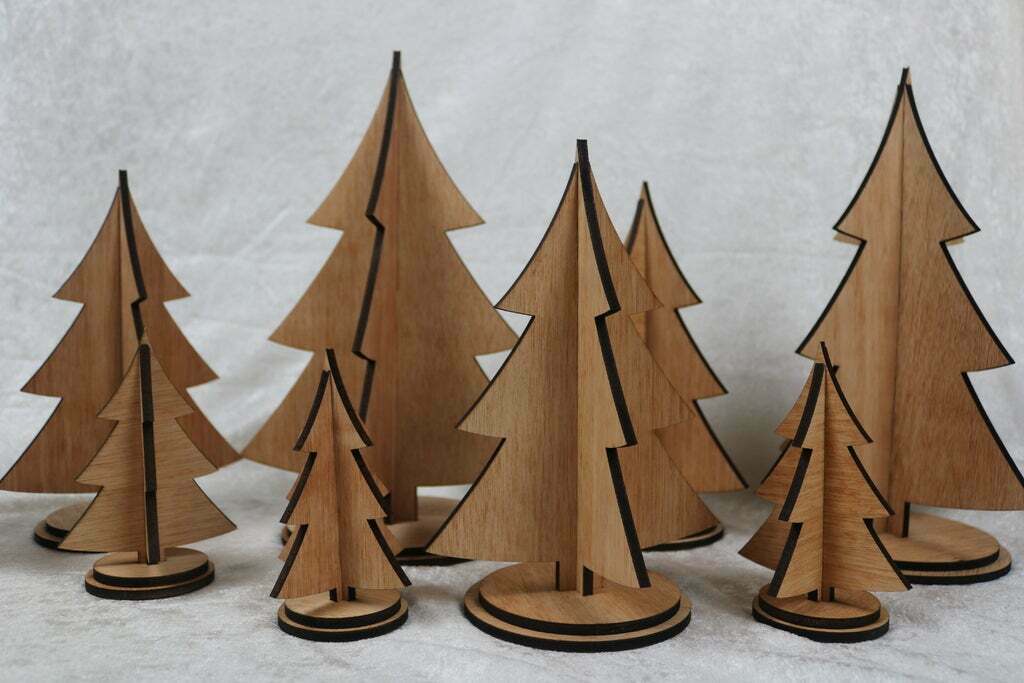 Laser Cut Christmas Trees 5mm DXF File