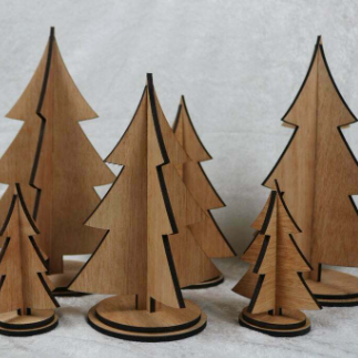 Laser Cut Christmas Trees 5mm DXF File