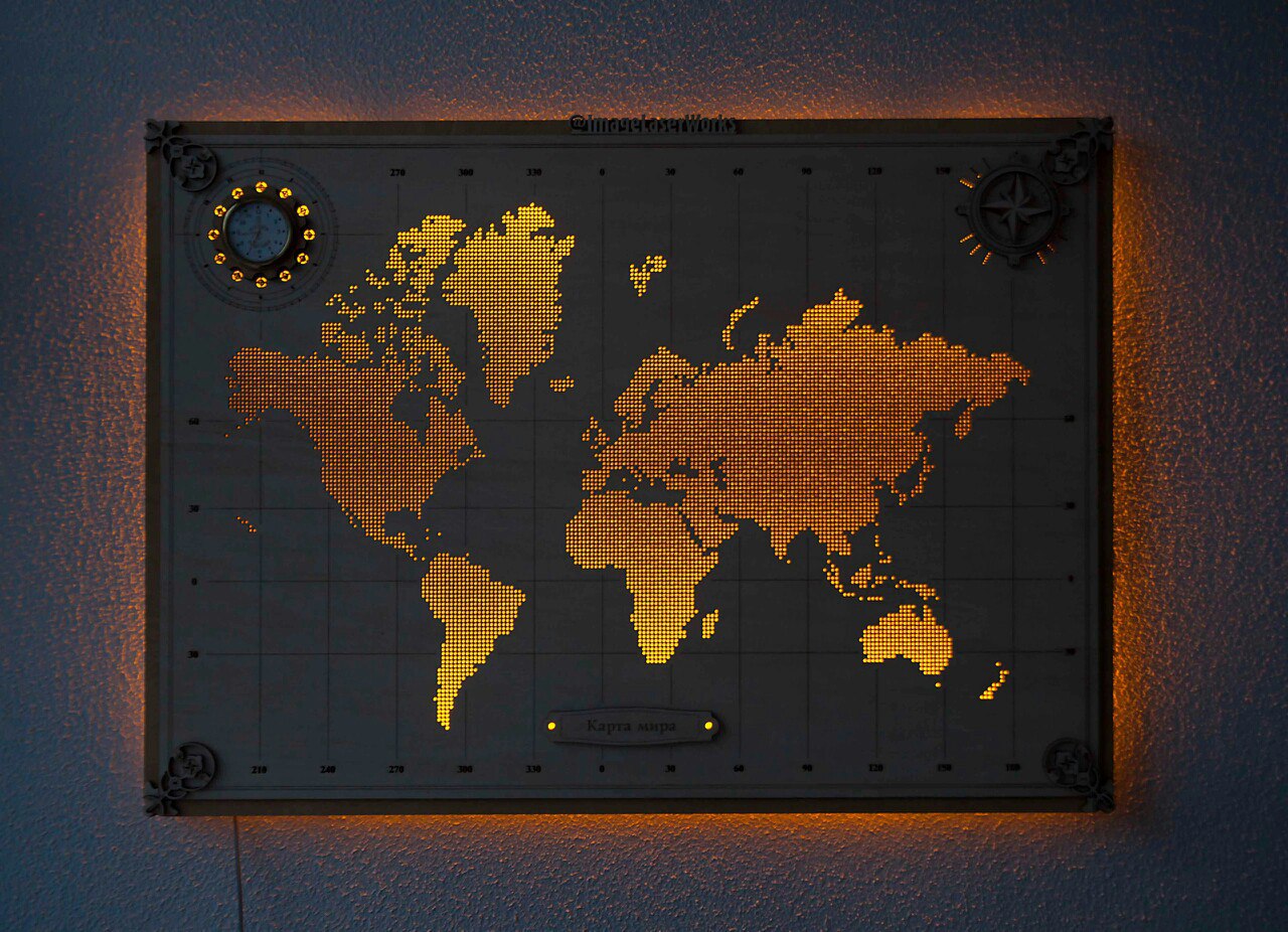 Modelo de mapa do mundo cortado a laser