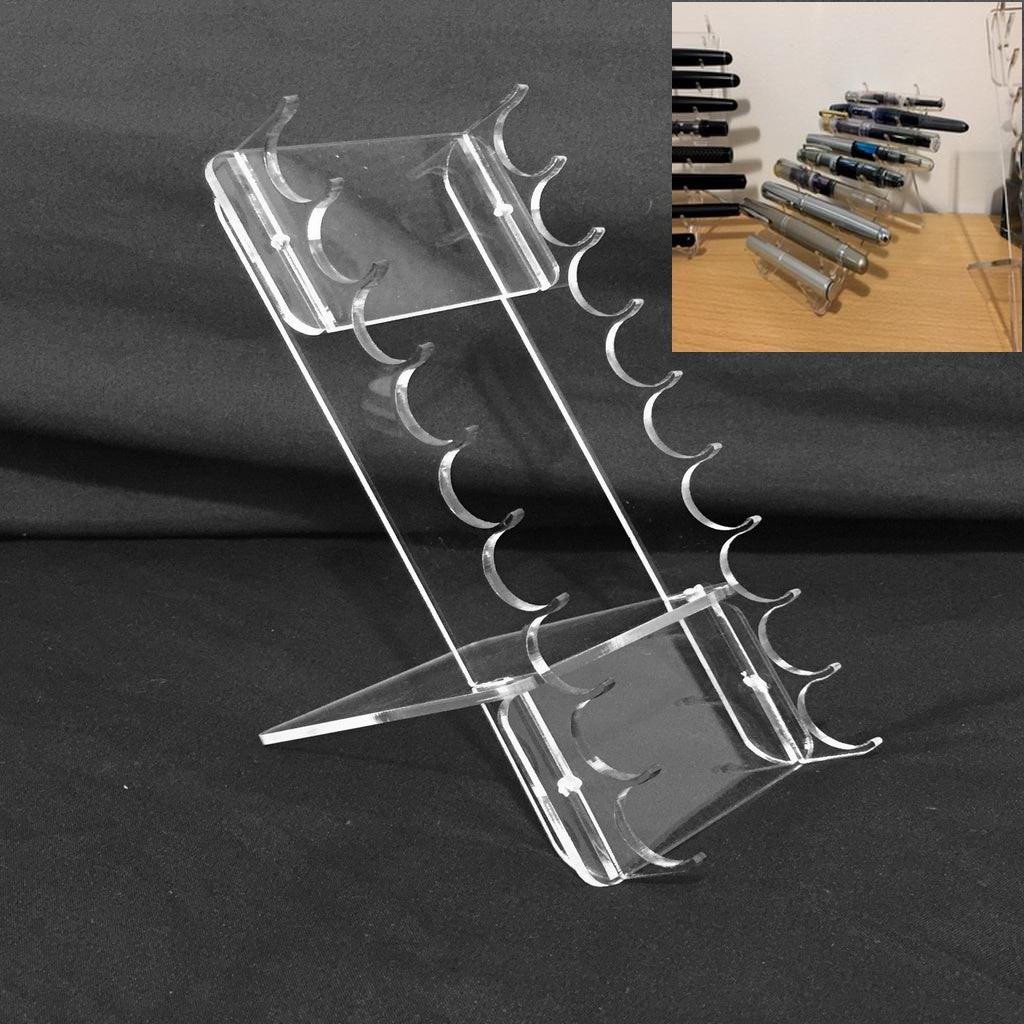 Modelo de corte a laser de rack de exibição de caneta com nove slots